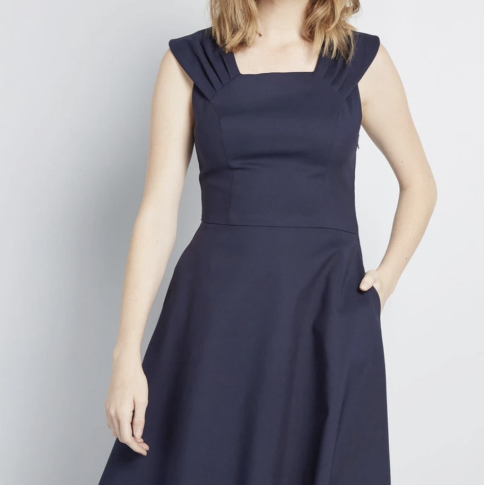 Women navy dress